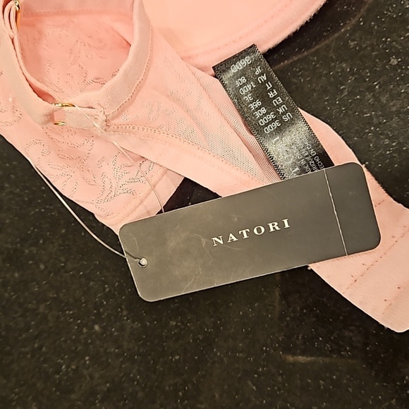 💕NATORI💕 Sheer Jacquard Full Fit Contour Underwire Bra ~ Blossom Pink 36DD NWT - Picture 9 of 11